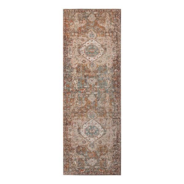 AMER Rugs Eternal ETE-11 Power-Loomed Medallion Transitional Area Rug Taupe 2'7" x 7'6"