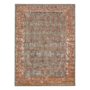 AMER Rugs Eternal ETE-15 Power-Loomed Bordered Transitional Area Rug Teal 9'10" x 13'10"
