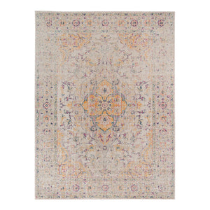 AMER Rugs Eternal ETE-2 Power-Loomed Oriental Transitional Area Rug Ivory/Yellow 9'10" x 13'10"