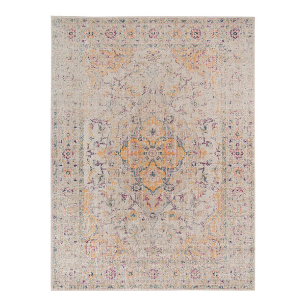 AMER Rugs Eternal ETE-2 Power-Loomed Oriental Transitional Area Rug Ivory/Yellow 9'10" x 13'10"
