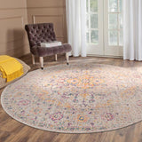 AMER Rugs Eternal ETE-2 Power-Loomed Oriental Transitional Area Rug Ivory/Yellow 6'7" x 6'7"R