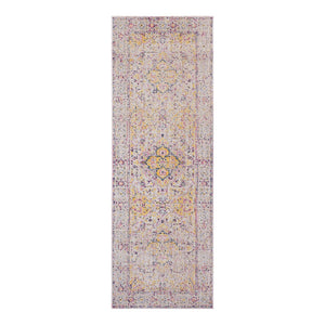 AMER Rugs Eternal ETE-2 Power-Loomed Oriental Transitional Area Rug Ivory/Yellow 2'7" x 7'6"