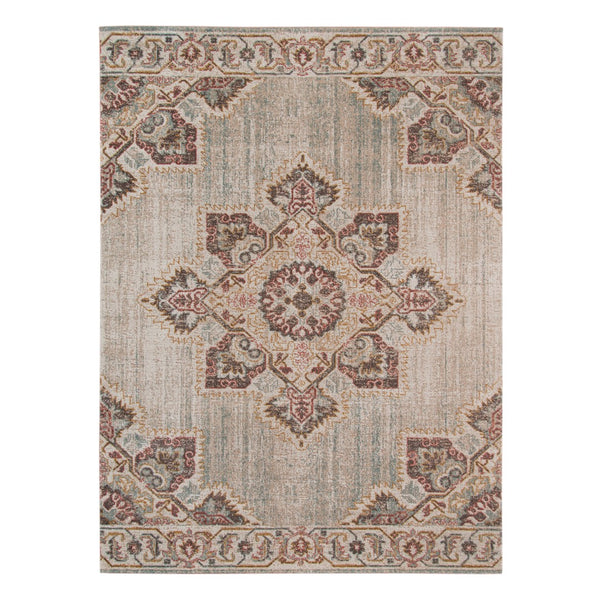 AMER Rugs Eternal ETE-20 Power-Loomed Medallion Transitional Area Rug Beige 9'10" x 13'10"