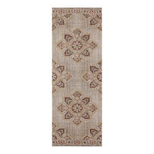 AMER Rugs Eternal ETE-20 Power-Loomed Medallion Transitional Area Rug Beige 2'7" x 7'6"