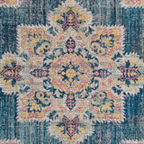 AMER Rugs Eternal ETE-22 Power-Loomed Medallion Transitional Area Rug Turquoise 9'10" x 13'10"