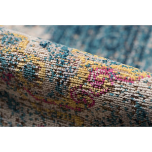 AMER Rugs Eternal ETE-22 Power-Loomed Medallion Transitional Area Rug Turquoise 9'10" x 13'10"