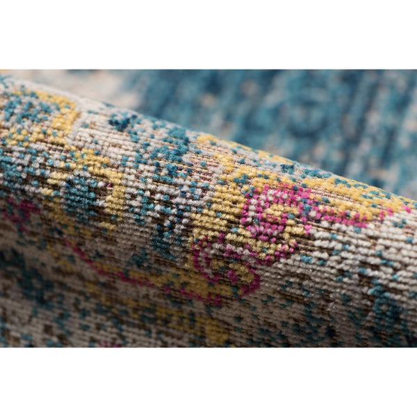 AMER Rugs Eternal ETE-22 Power-Loomed Medallion Transitional Area Rug Turquoise 9'10" x 13'10"