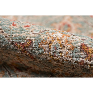 AMER Rugs Eternal ETE-27 Power-Loomed Bordered Transitional Area Rug Teal 9'10" x 13'10"