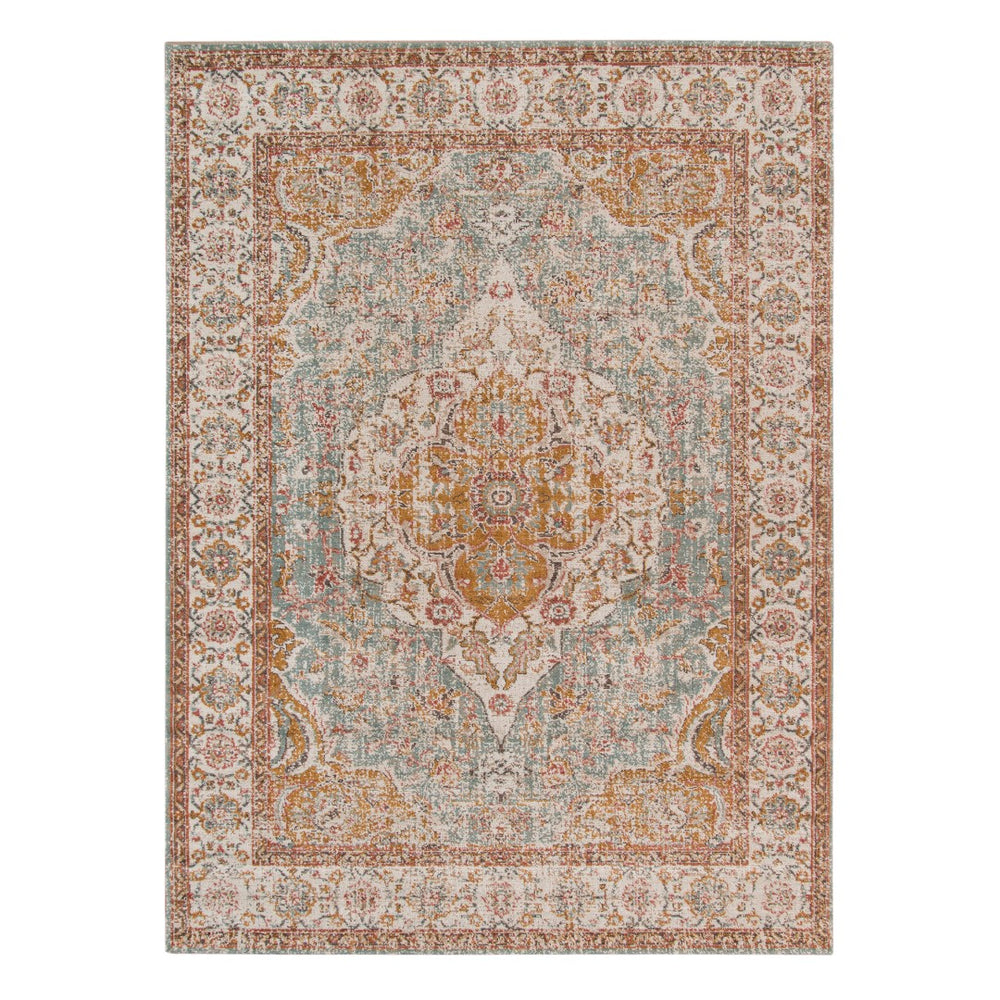 AMER Rugs Eternal ETE-3 Power-Loomed Oriental Transitional Area Rug Sea Blue 9'10" x 13'10"