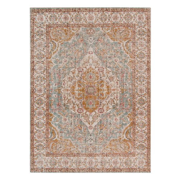 AMER Rugs Eternal ETE-3 Power-Loomed Oriental Transitional Area Rug Sea Blue 9'10" x 13'10"