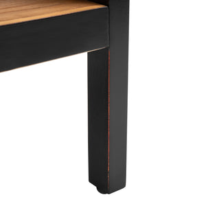 Franz 3-Shelf Cane Back Etagere - Modern Coastal Chic Storage with Black Wood and Natural Accents