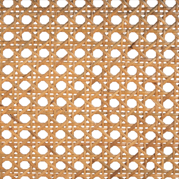 Franz 3-Shelf Cane Back Etagere - Modern Coastal Chic Storage with Black Wood and Natural Accents