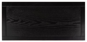 Franz 3-Shelf Cane Back Etagere - Modern Coastal Chic Storage with Black Wood and Natural Accents