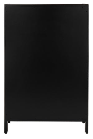 Franz 3 Shelf Open Top Etagere Black/Light Natural Wood ETG2105A