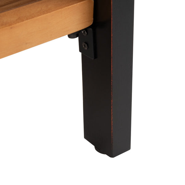 Franz 3 Shelf Open Top Etagere Black/Light Natural Wood ETG2105A