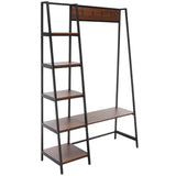 Safavieh Akasha Etagere Walnut /Black Melamine Board ETG9300A