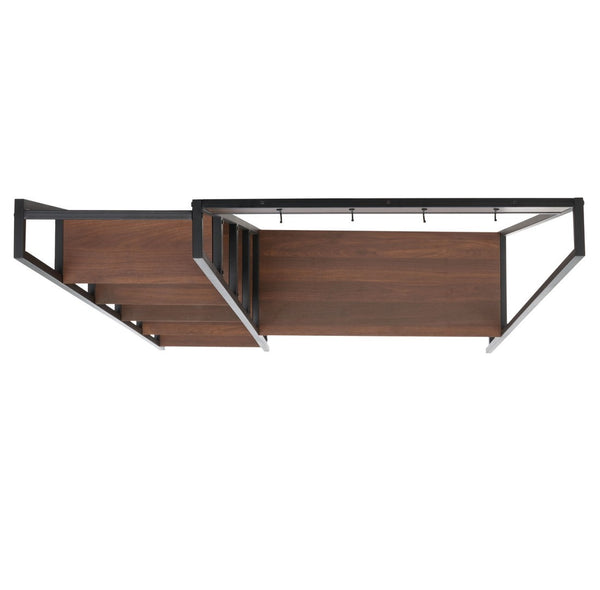 Safavieh Akasha Etagere Walnut /Black Melamine Board ETG9300A