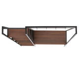 Safavieh Akasha Etagere Walnut /Black Melamine Board ETG9300A