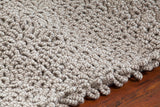 Chandra Rugs Evelyn 75% Wool + 25% Viscose Hand-Woven Contemporary Rug Taupe 7'9 x 10'6