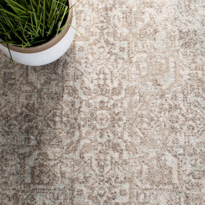 Evoke 256 Transitional Power Loomed 66% Polypropylene 27% Jute 5% Polyester 2% Cotton Rug Ivory / Taupe