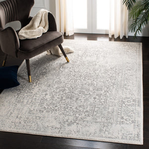 Evoke 256 Transitional Power Loomed 66% Polypropylene 27% Jute 5% Polyester 2% Cotton Rug Ivory / Grey