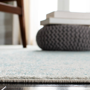 Evoke 256 Transitional Power Loomed 66% Polypropylene 27% Jute 5% Polyester 2% Cotton Rug Ivory / Aqua