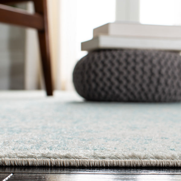 Evoke 256 Transitional Power Loomed 66% Polypropylene 27% Jute 5% Polyester 2% Cotton Rug Ivory / Aqua