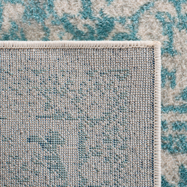 Evoke 256 Transitional Power Loomed 66% Polypropylene 27% Jute 5% Polyester 2% Cotton Rug Ivory / Aqua