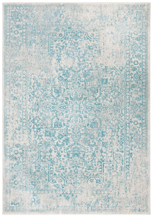 Evoke 256 Transitional Power Loomed 66% Polypropylene 27% Jute 5% Polyester 2% Cotton Rug Ivory / Aqua
