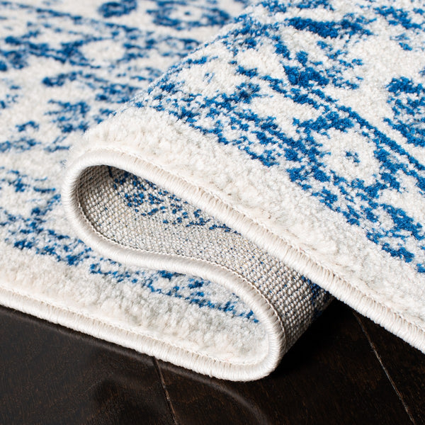 Evoke 256 Transitional Power Loomed 66% Polypropylene 27% Jute 5% Polyester 2% Cotton Rug Ivory / Navy