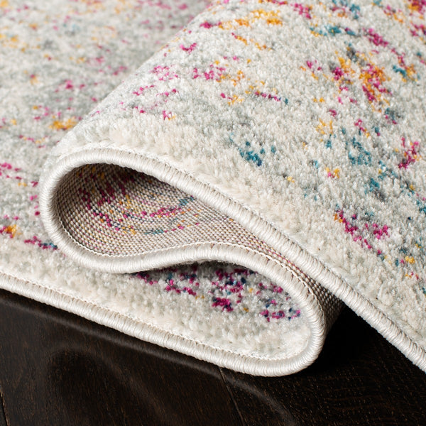 Evoke 256 Transitional Power Loomed 66% Polypropylene 27% Jute 5% Polyester 2% Cotton Rug Ivory / Fuchsia