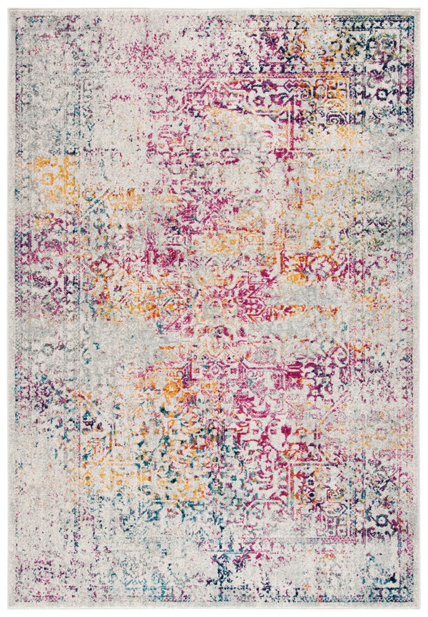 Evoke 256 Transitional Power Loomed 66% Polypropylene 27% Jute 5% Polyester 2% Cotton Rug Ivory / Fuchsia