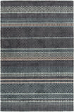 Chandra Rugs Evora 80% Wool + 20% Viscose Hand-Tufted Contemporary Rug Black/Grey 7'9 x 10'6