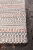 Chandra Rugs Evora 80% Wool + 20% Viscose Hand-Tufted Contemporary Rug Ivory/Grey/Orange 7'9 x 10'6