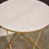 LH Imports Earth Wind & Fire Marble Side Table EWF-A-04