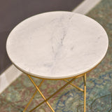 LH Imports Earth Wind & Fire Marble Side Table EWF-A-04