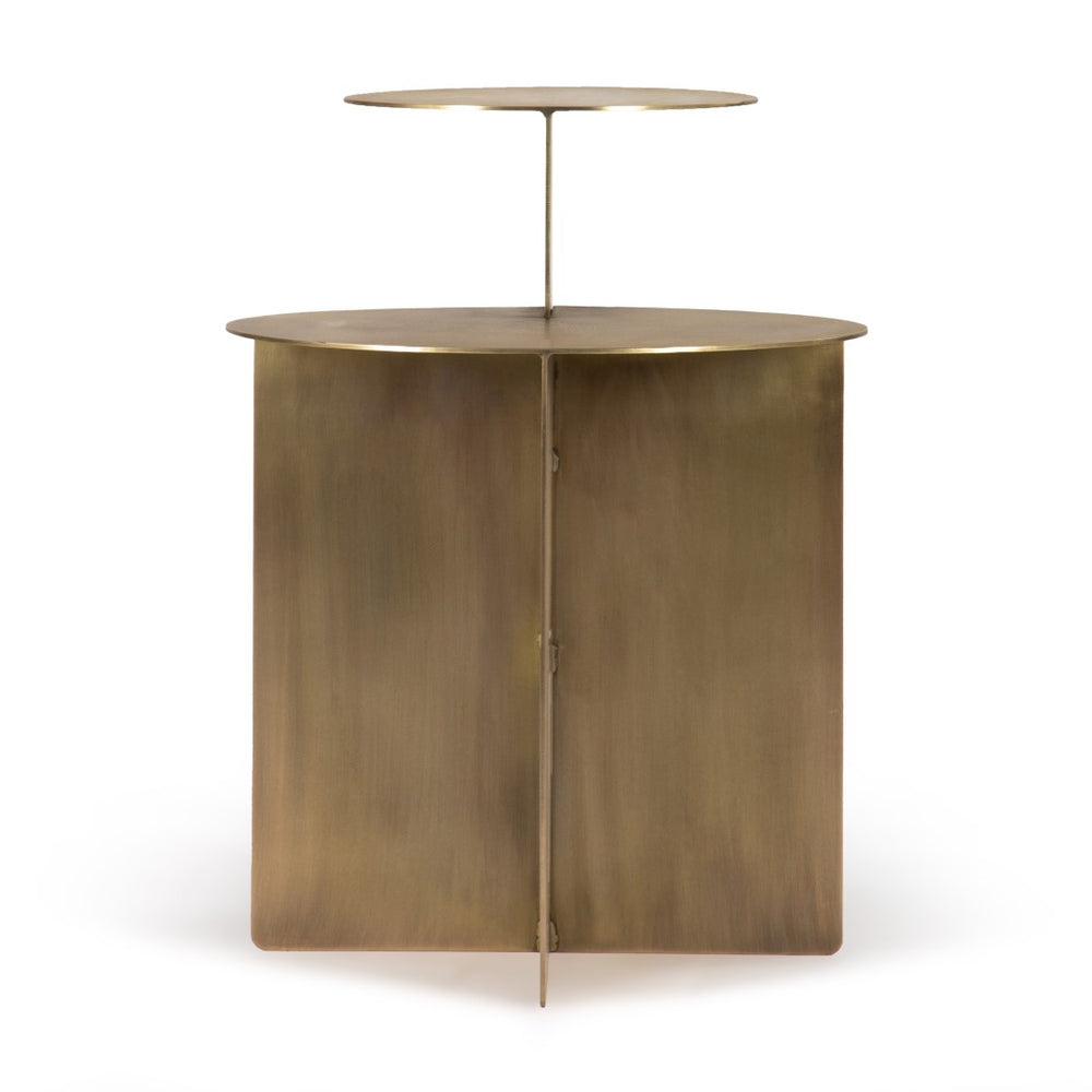 Union Home Eclipse Side Table Matt Aged Brass  Mild Steel