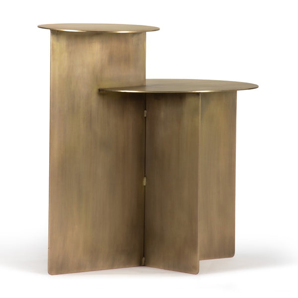 Union Home Eclipse Side Table Matt Aged Brass  Mild Steel