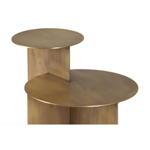 Union Home Eclipse Side Table Matt Aged Brass  Mild Steel