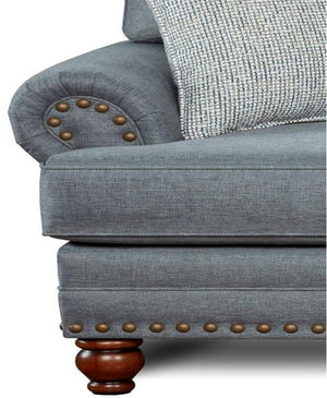 Fusion 2820-KP Traditional Sofa 2820-KP Bates Charcoal Sofa