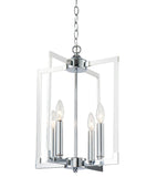 Bethel Chrome Chandelier in Metal & Acrylic