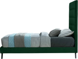 Elly Velvet / Engineered Wood Contemporary Green Velvet Twin Bed - 41.5" W x 81.9" D x 62" H