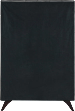 Elly Velvet / Engineered Wood Contemporary Grey Velvet Twin Bed - 41.5" W x 81.9" D x 62" H