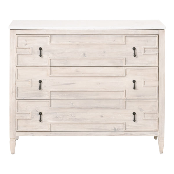 Essentials for Living Bella Antique Emerie Entry Cabinet 8017.WW-PNE/WHTQ