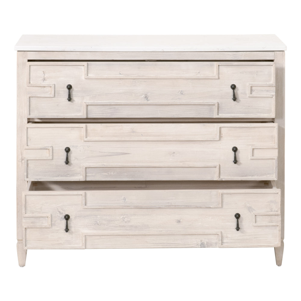 Essentials for Living Bella Antique Emerie Entry Cabinet 8017.WW-PNE/WHTQ