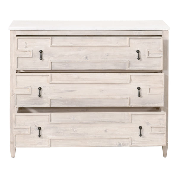 Essentials for Living Bella Antique Emerie Entry Cabinet 8017.WW-PNE/WHTQ