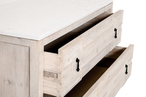 Essentials for Living Bella Antique Emerie Entry Cabinet 8017.WW-PNE/WHTQ