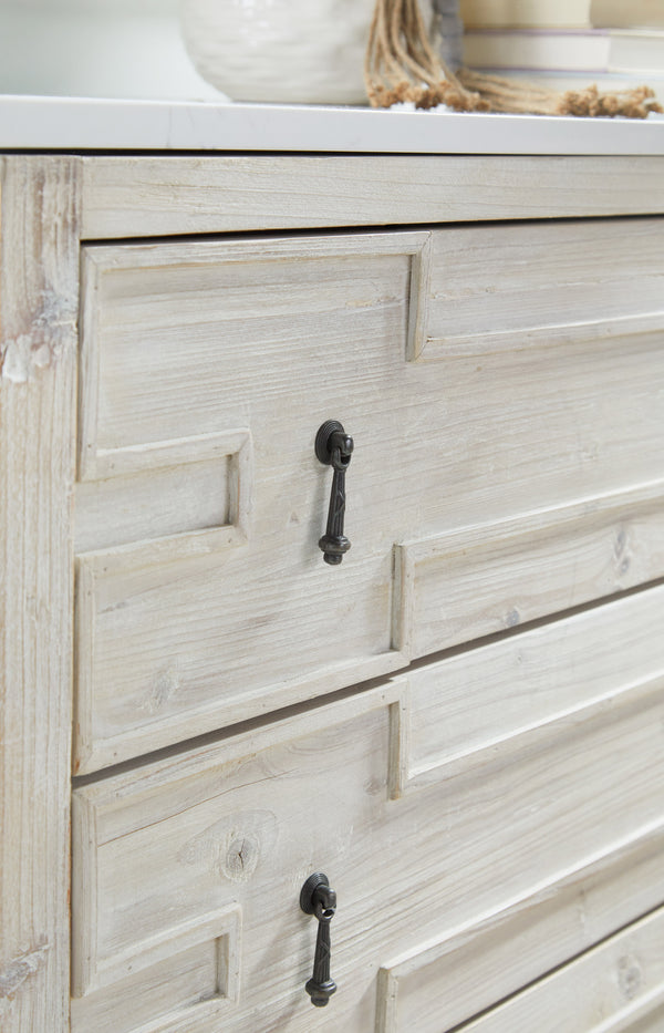 Essentials for Living Bella Antique Emerie Entry Cabinet 8017.WW-PNE/WHTQ