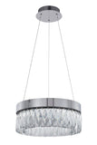 Bethel Chrome LED Chandelier in Stainless Steel & Crystal