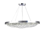 Bethel Chrome Chandelier in Metal & Crystal